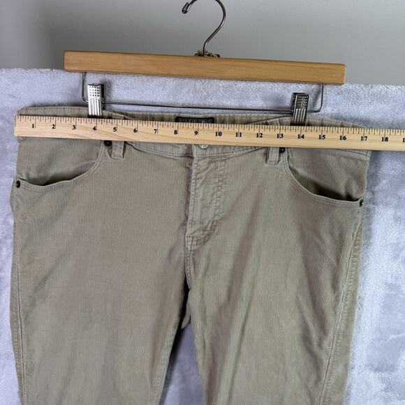 Polo Jeans RL Company Corduroy Pants Women's 14x30 (17.5 Waist) Tan Pockets - Picture 5 of 15